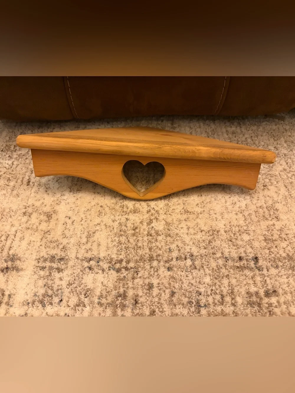 Vintage Wooden heart corner shelf